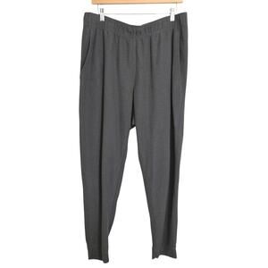 Nike Yoga Dri-Fit Knit Loose Fit Ankle Jogger Pants Gray Drawstring Pockets XL